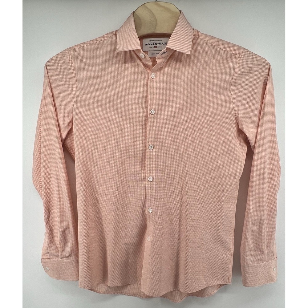 Mizzen Main Medium Trim Button Front Shirt Performance Leeward Collection Orange
